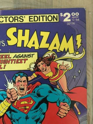 Superman Vs.  Shazam DC Treasury Collectors’ Edition 1978 Mid - Hi Grade Comic Book 3