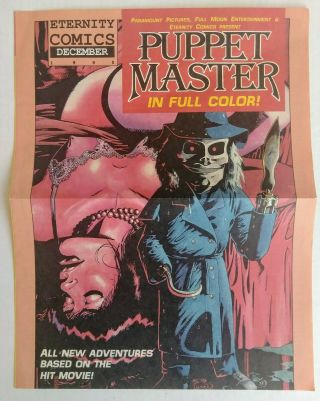 Eternity Comics Dec.  1990 Full Moon Puppet Master Retailer Preview Sales Flier