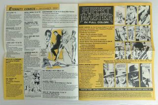 Eternity Comics Dec.  1990 Full Moon Puppet Master Retailer Preview Sales Flier 2