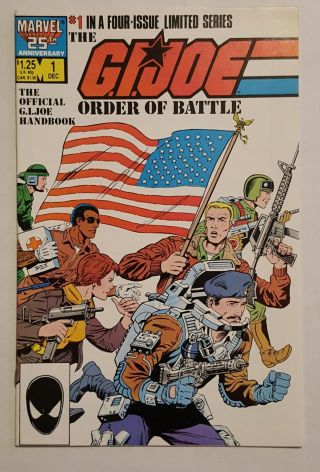 Gi Joe Order Of Battle 1 - 4 Set - Marvel Comic 1st Print 1986