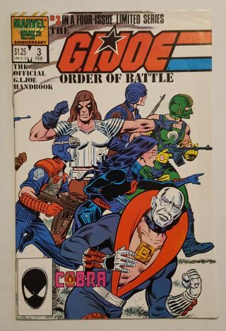 GI Joe Order of Battle 1 - 4 Set - Marvel Comic 1st Print 1986 3