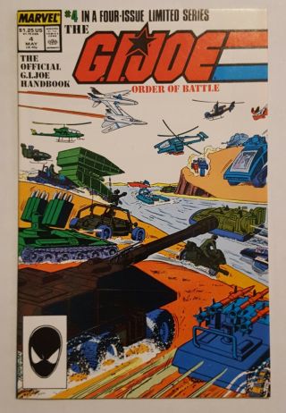 GI Joe Order of Battle 1 - 4 Set - Marvel Comic 1st Print 1986 4