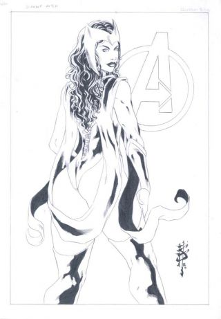Allysson Silva Scarlet Witch Pinup Art