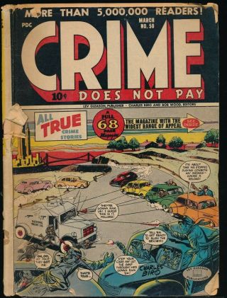 Crime Does Not Pay No.  50 1946 Lev Gleason Comic Book All True Crime Stories