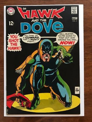 Hawk And Dove 5 Nm - 9.  2 Shiny,  Solid Black,  & Unblemished Cover On