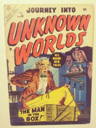 Journey Into Unknown World 33 1955 - Atlas - Pre - Code Horror - Electric Chair - Good