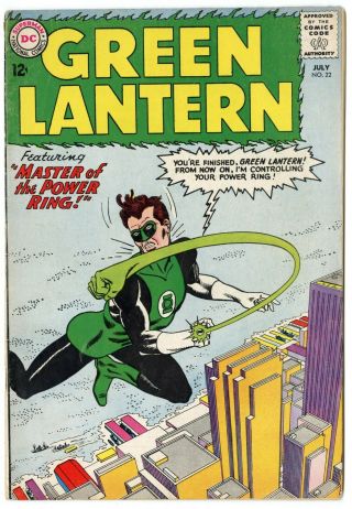 Green Lantern 22 G,  2.  5 Ow/white Pages Dc 1963