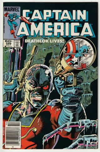 Captain America 286 Classic Deathlok Cover Newsstand Vf/vf,