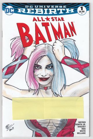 Harley Quinn Cover Art - All - Star Batman 1 Blank,  Sketch,  Nm,  Dc