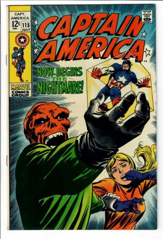 Captain America Marvel Comics 115 July 1969 Stan Lee Writer