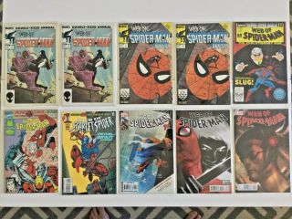 Web Of Spider - Man Annual 1,  2,  4,  7 (marvel) Web Of Spider - Man 1,  10,  12 (2009