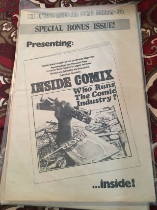 Buyer’s Guide For Comic Fandom 8 Back Issues,  1970’s