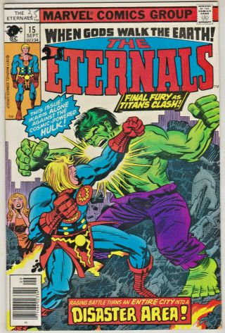Eternals 15 Fn/vf 1977 Jack Kirby Marvel Bronze Age Comics