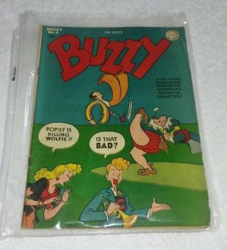 Buzzy 4 - 1945 Golden Age Cartoon Comics Rare Dc America 