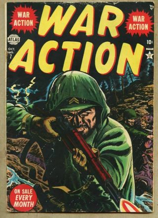 War Action 7 - 1952 Vg 4.  0 Russ Heath Cover Marvel / Atlas / Paul Reinman