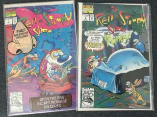 The Ren And Stimpy Show 1,  2 Marvel Comics Nicktoons 1992