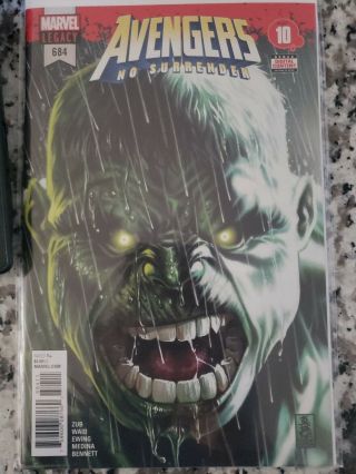 Avengers 684 No Surrender First Appearance Of Immortal Hulk 1st Print Hot