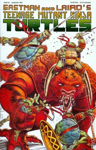 Teenage Mutant Ninja Turtles 43 1992 Vf Stock Image
