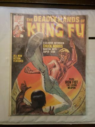 The Deadly Hands Of Kung - Fu Jan 1976 Issue 20 Staring Chuck Norris James Caan