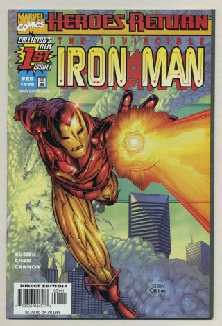 Iron Man 1 (feb 1998,  Marvel) [heroes Return] Kurt Busiek Sean Chen Md