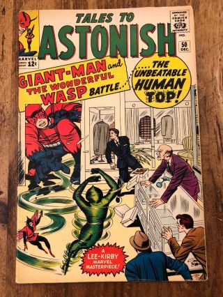 Tales To Astonish 50 Marvel 1963 1st App Human Top Aka Whirlwind Marvel