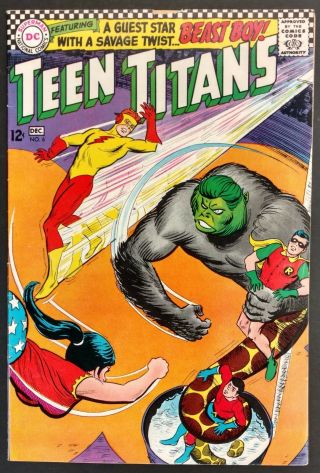 Teen Titans 6 1966 F/vf Looks Vf/vf,  But Small Piece Out Front Cov.  Beast Boy