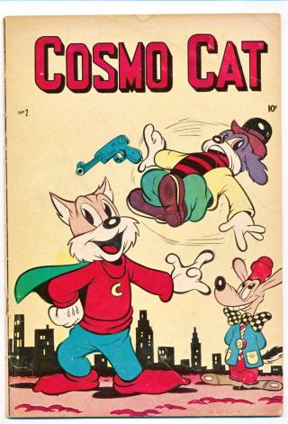 Cosmo Cat 2 Green Publ.  Co.  1957 Vg -