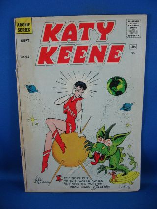 Katy Keene 61 G Vg Ufo Story 1961