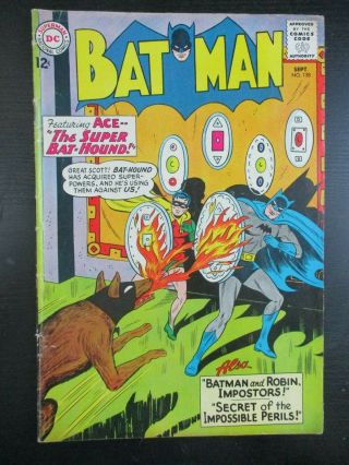 Batman 158,  Vg,  4.  0,  1963 Dc,  Ace - The Bat - Hound,  Bob Kane Art