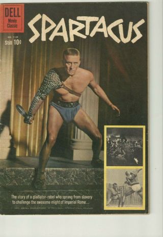 Spartacus 1960 Dell 10c Movie Comic Kirk Douglas Vf,