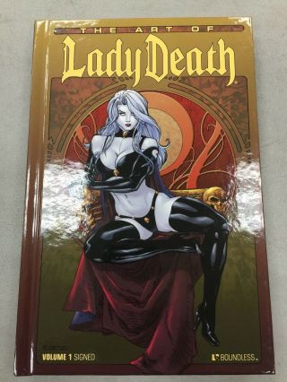 The Art Of Lady Death Hardcover Hc Vol 1 Signed Boundless Comics