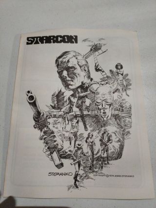 Starcon 4 Program Book 1975 Steranko B&w Very Rare