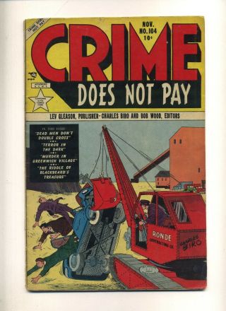 Crime Does Not Pay 104 (q) 1951 Lev Gleason Guardineer Biro Cover (c 09934)