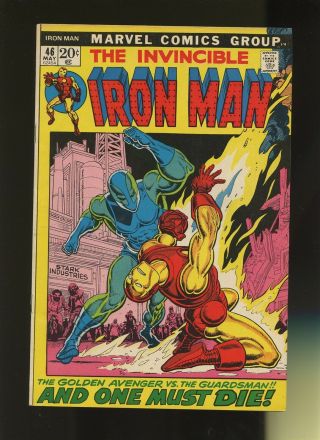 Iron Man 46 Vf 7.  5 1 Book Marvel,  Guardsman Dies,  1972 Vol.  1 Tony Stark