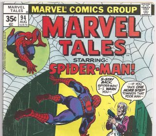 The Spider - Man 115 Reprint In Marvel Tales 94 From Aug.  1978 In Vg/f