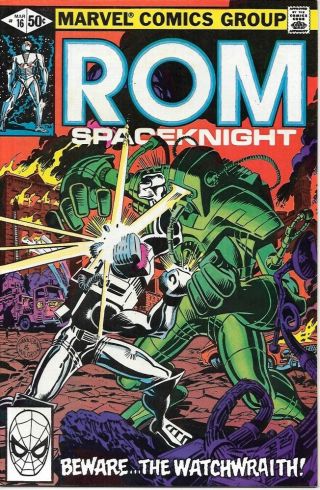 Rom Spaceknight Comic Book 16 Marvel Comics 1981 Near Unread