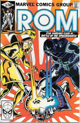 Rom Spaceknight Comic Book 20 Marvel Comics 1981 Near Unread