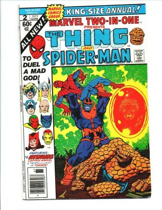 Marvel Two - In - One Annual 2 - Spider - Man And Thing - Death Of Thanos - Very Fine