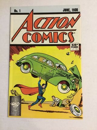 Action Comics 1 1988 Reprint Newsstand Edition Dc Vf Comic Book