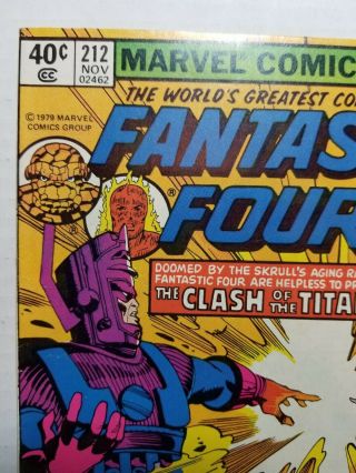 Fantastic Four 212 Terrax Sphinx Galactus Marvel 1979 5