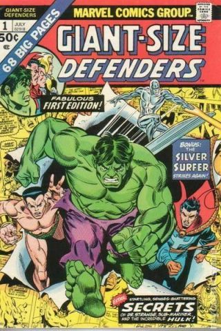Giant Size Defenders 1 1974 Vg - 3.  5 Stock Image Low Grade