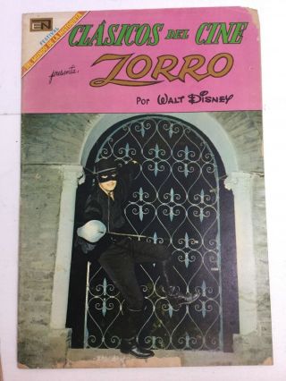 1969 Spanish Comics Clasicos Del Cine 201 El Zorro Editor Novaro Mexico EspaÑol