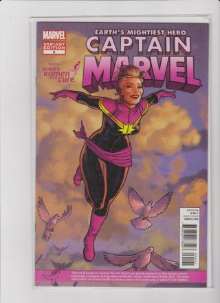 Captain Marvel: 5 Susan G.  Comen For The Cure Pink Variant Nm Or Better