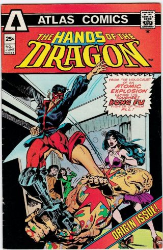 Hands Of The Dragon 1,  June 1975 Very Fine Atlas Comics Classic