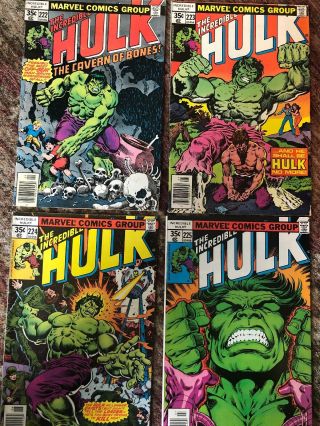 Incredible Hulk 222,  223,  224,  225
