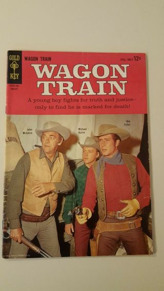 Wagon Train 1.  Gold Key.  Jan 1964.  (tv).  Tufts - A.  Photo Cover.  Est Vg Or Higher
