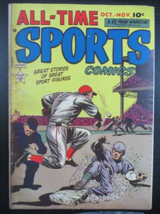 All - Time Sports Comics 7,  Vg,  4.  5,  1949 Hillman,  Origin Of Golf,  Golden Age