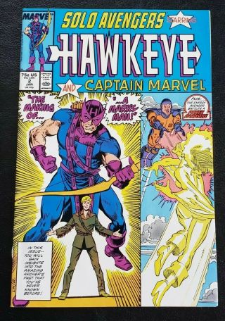 Solo Avengers 1 & 2 (marvel 1987) Nm Hawkeye 1st Trick Shot Disney,  Key