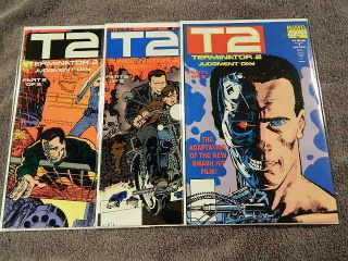 1991 Marvel Comics T2 Terminator 2 Judgement Day 1 - 3 Complete Schwarzenegger