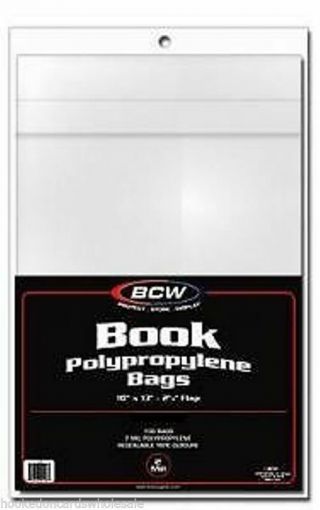 25 (twenty Five) Bcw 10 X 13 Book Bags Holders Sleeves